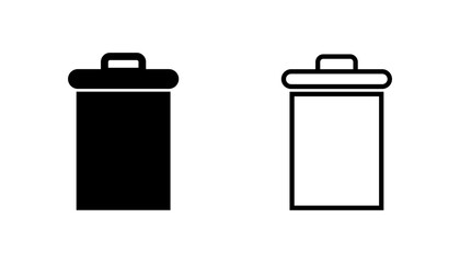 Trash icon set. trash can icon. delete icon vector. garbage