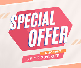 Abstract Special Offer Announcement Free Facebook shops cover