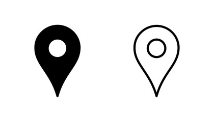 Pin icon set. Location icon vector. destination icon. map pin