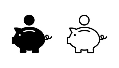 Piggy bank icon vector. piggy money icon