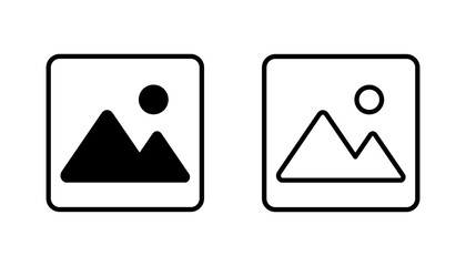 Picture icon set. photo gallery icon symbol