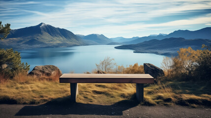 Serene Lake View with Mountain Backdrop