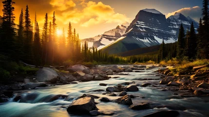 Foto auf Acrylglas Antireflex Panoramic view of Banff National Park, Alberta, Canada © Iman