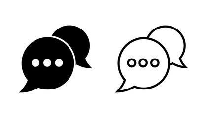 Chat icon set. speech bubble icon. comment icon vector. message. contact us