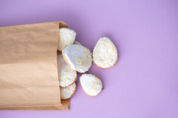 Easter eggs in a paper bag