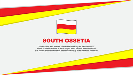 South Ossetia Flag Abstract Background Design Template. South Ossetia Independence Day Banner Cartoon Vector Illustration. South Ossetia Design © Fernandiputra