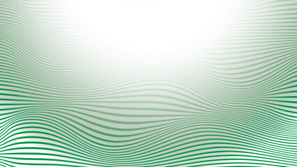 Abstract white and green color background with modern design wave line pattern. Vector illustration.