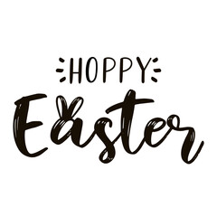 Fototapeta premium Vector hand drawn Hoppy Easter quote. Funny lettering for ad, poster, print, gift decoration..