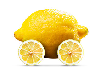 Isolated Lemon Car