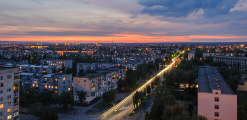 view from the roof of the evening Severodonetsk before the war with Russia 2