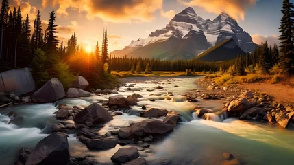 Foto auf Acrylglas Antireflex Panoramic view of Banff National Park, Alberta, Canada © Iman