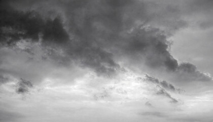Gray sky with dark clouds. Background. - obrazy, fototapety, plakaty