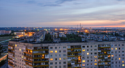 Obraz premium evening view of Severodonetsk before the war with Russia 2