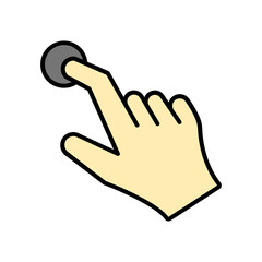 hand icon. lineal color icon