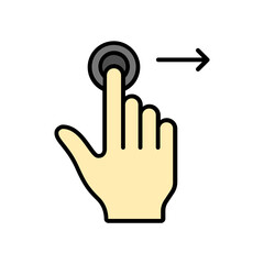 hand icon. lineal color icon
