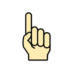 hand icon. lineal color icon