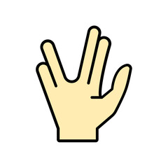 Obraz premium hand icon. lineal color icon