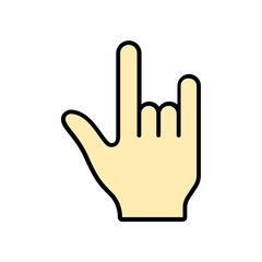 hand icon. lineal color icon