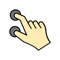 Obraz premium hand icon. lineal color icon