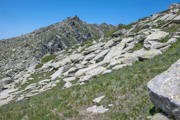 Summer Landscape of Rila Mountain near Kalin peaks, Bulgaria