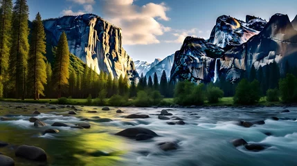 Foto op Plexiglas anti-reflex Panoramic view of Yosemite National Park, California, USA. © Iman