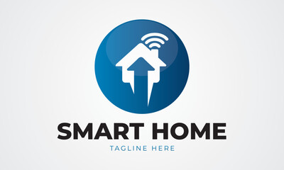 Creative Smart Home logo vector icon