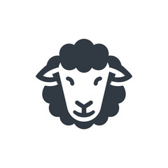 Sheep icon, animal head. lamb symbol. Vector illustration