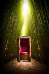 Fotobehang a chair in a bamboo forest © sam