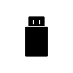 Usb icon vector isolated on white background. Flash disk icon vector