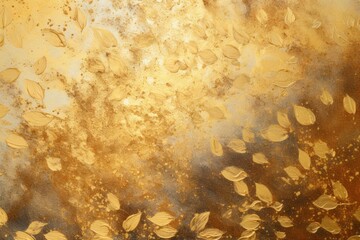 a gold leaf pattern on a white surface