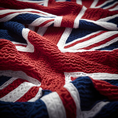 Impression of British Quality: A Close-up Detail of Handcrafted British Flag Displaying Unsurpassed Craftsmanship