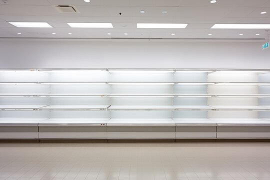 empty shelves in a store