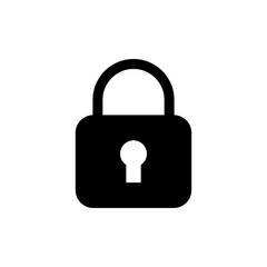 Lock icon vector isolated on white background. Encryption icon. Security symbol. Secure. Private