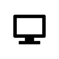 Computer icon vector isolated on white background. PC Icon vector. Computer monitor icon. Flat PC symbol