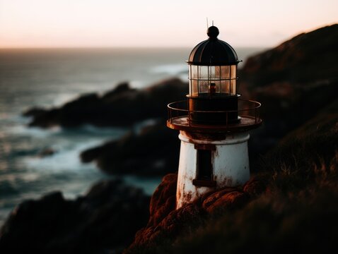 a lighthouse on a hill