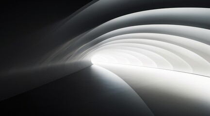a white tunnel with light coming through