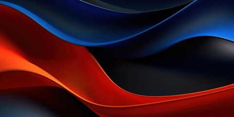 a close up of a red and blue wavy fabric - obrazy, fototapety, plakaty