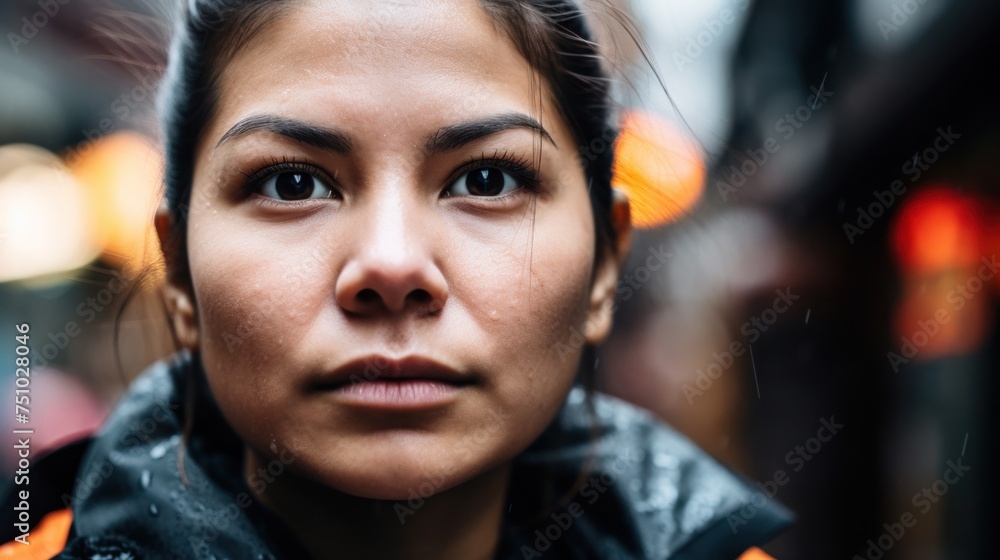 Canvas Prints a close up of a woman's face