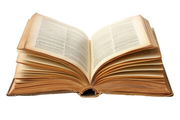 Obraz premium open vintage book isolated on transparent background