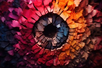 Obraz premium a colorful flower shaped object