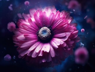 a close up of a flower