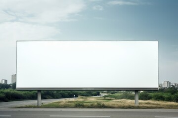 Obraz premium a large white billboard on a road