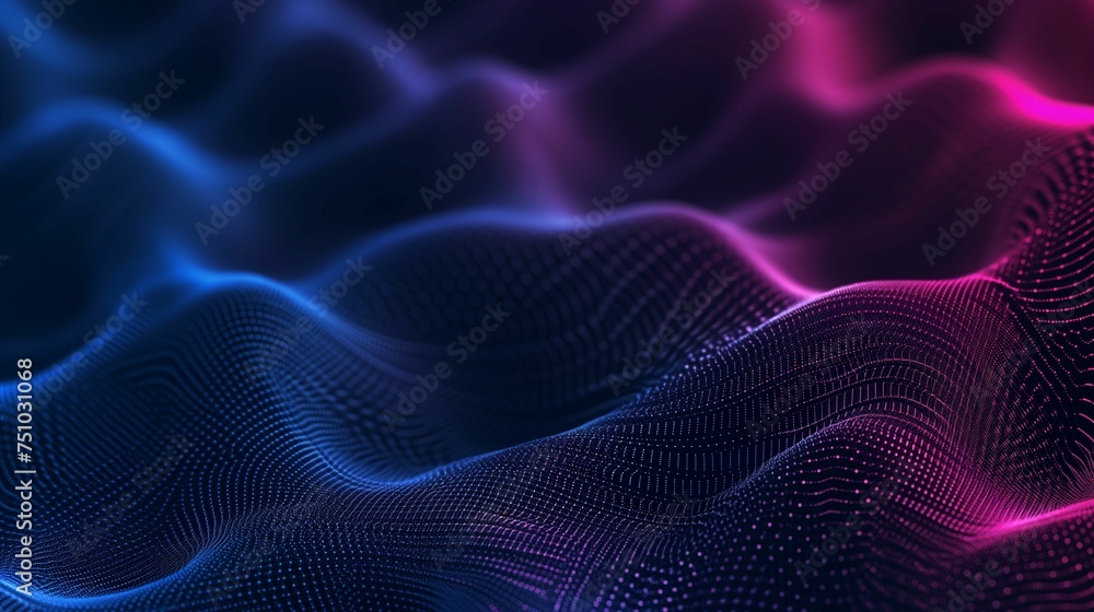 Poster computer generated image of wavy lines