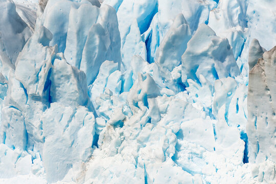 Detail of a blue ice on a glacier