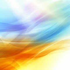 Blurry Blue, Yellow, and White Waves