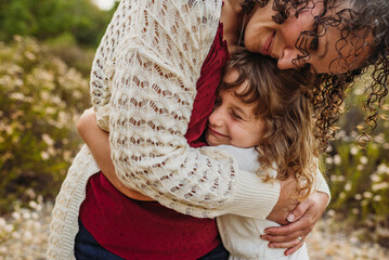 Mother and Daughter Embrace