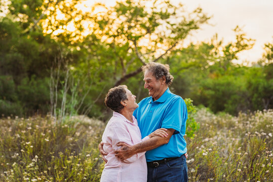 Senior Couple Embracing