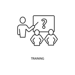 training concept line icon. Simple element illustration. training concept outline symbol design.