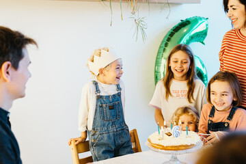 Celebrating 6th birthday with family