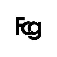 fcg initial letter monogram logo design